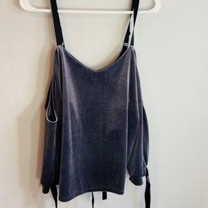 Velvet Off the Shoulder Top
